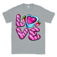 Heather Grey love with strawberry candy Classic Tee - AdoDesignShop