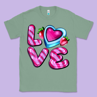 Love With Strawberry Candy Classic Tee Designed By Adodesignshop