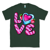 Sports Green love with strawberry candy Classic Tee - AdoDesignShop