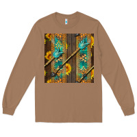 Toasted Coconut aztec and sunflowers Long Sleeve Tee - BundleAndBundleShop