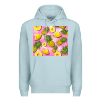 Blue Mist pink pineapple Premium Hoodie - BarkalooDesign