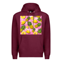 Burgundy pink pineapple Premium Hoodie - BarkalooDesign