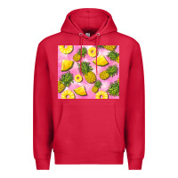 Cardinal pink pineapple Premium Hoodie - BarkalooDesign
