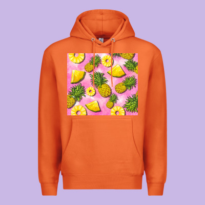 Pink Pineapple Premium Hoodie Designed By Barkaloodesign