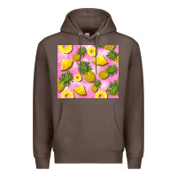 Coffee pink pineapple Premium Hoodie - BarkalooDesign