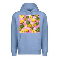 Colony Blue pink pineapple Premium Hoodie - BarkalooDesign