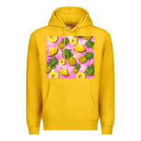 Lemon pink pineapple Premium Hoodie - BarkalooDesign