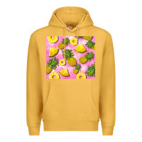 Mustard pink pineapple Premium Hoodie - BarkalooDesign