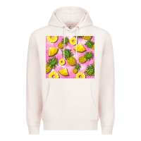 Pale Pink pink pineapple Premium Hoodie - BarkalooDesign