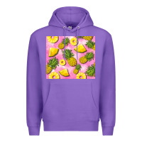 Purple pink pineapple Premium Hoodie - BarkalooDesign