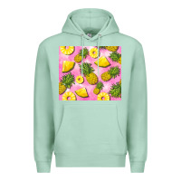 Seafoam pink pineapple Premium Hoodie - BarkalooDesign