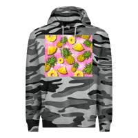 Slate Camo pink pineapple Premium Hoodie - BarkalooDesign