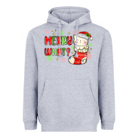 Heather Grey merry what christmas cat Heavyweight Hoodie - MaliasSmallBusiness