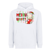 White merry what christmas cat Heavyweight Hoodie - MaliasSmallBusiness