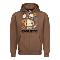 Chestnut bloom bestie cat Zipper Hoodie - MaliasSmallBusiness