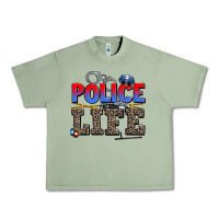 Oil Green police life Urban Heavy Tee - AdoDesignShop
