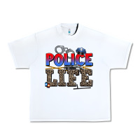 White police life Urban Heavy Tee - AdoDesignShop