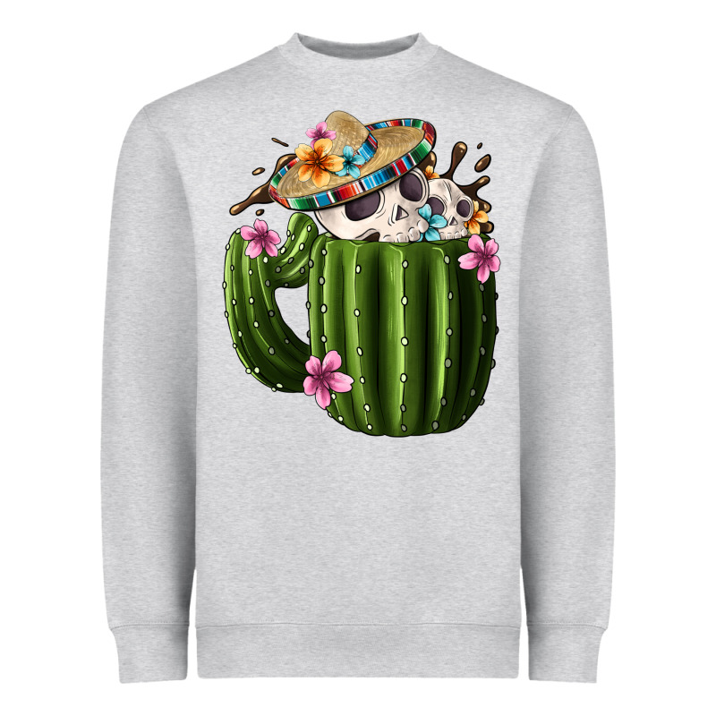 Day Of The Dead Mexican Cactus Heavyweight Sweatshirt by FaDigitalArtStudio | Teevron