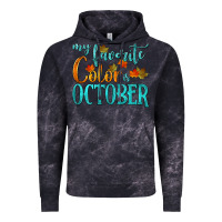 Cloud Black my favorite color is october Vintage Hoodie - HRA Design Shop
