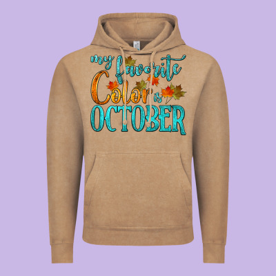 My Favorite Color Is October Vintage Hoodie Designed By Hra Design Shop