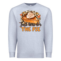 Heather Grey Just Here For The Pie Premium Sweatshirt - MaliasSmallBusiness