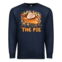 Navy Just Here For The Pie Premium Sweatshirt - MaliasSmallBusiness