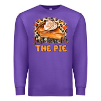 Purple Just Here For The Pie Premium Sweatshirt - MaliasSmallBusiness