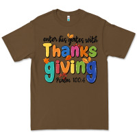 Cacao enter his gates with thanksgiving psalm 100 4 Premium Tee - MaliasSmallBusiness