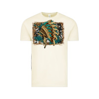 Vintage Arctic indian headdress with background Vintage Tee - HRA Design Shop
