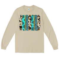 Mushroom gemstone sunflower cowhide brushstroke Long Sleeve Tee - AdoDesignShop