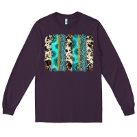 Plum gemstone sunflower cowhide brushstroke Long Sleeve Tee - AdoDesignShop