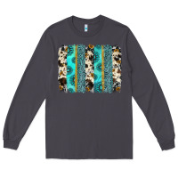 Smoke gemstone sunflower cowhide brushstroke Long Sleeve Tee - AdoDesignShop