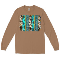 Toasted Coconut gemstone sunflower cowhide brushstroke Long Sleeve Tee - AdoDesignShop