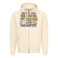 Sandshell just a girl who brings books everywhere Zipper Hoodie - MaliasSmallBusiness
