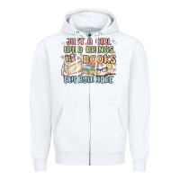 White just a girl who brings books everywhere Zipper Hoodie - MaliasSmallBusiness