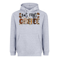 Heather Grey but first coffee Heavyweight Hoodie - MaliasSmallBusiness