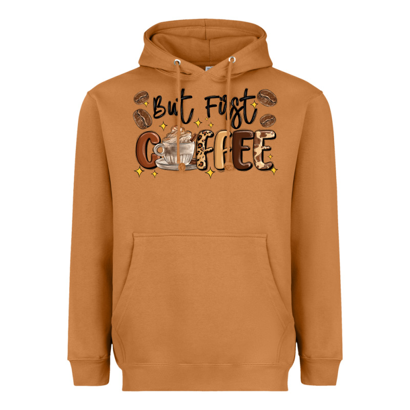 But First Coffee Heavyweight Hoodie by MaliasSmallBusiness | Teevron