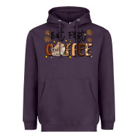 Plum but first coffee Heavyweight Hoodie - MaliasSmallBusiness