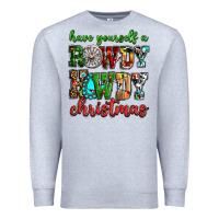 Heather Grey Have yourself a rowdy howdy Christmas Premium Sweatshirt - NancyCooperArtShop