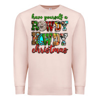 Pale Pink Have yourself a rowdy howdy Christmas Premium Sweatshirt - NancyCooperArtShop