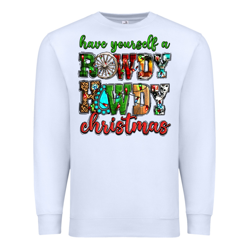 Have Yourself A Rowdy Howdy Christmas Premium Sweatshirt by NancyCooperArtShop | Teevron