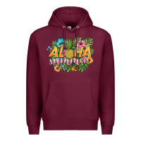 Burgundy aloha summer Premium Hoodie - BarkalooDesign