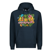 Navy aloha summer Premium Hoodie - BarkalooDesign