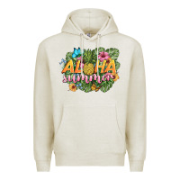 Oatmeal Heather aloha summer Premium Hoodie - BarkalooDesign