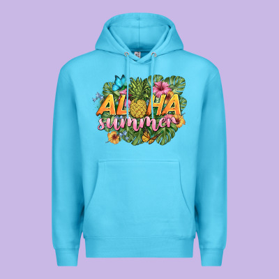 Aloha Summer Premium Hoodie Designed By Barkaloodesign