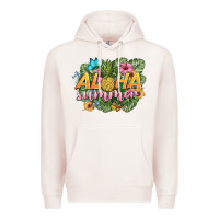 Pale Pink aloha summer Premium Hoodie - BarkalooDesign
