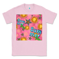 Bubblegum Pink summer time of the sun seamless pattern Classic Tee - BundleAndBundleShop