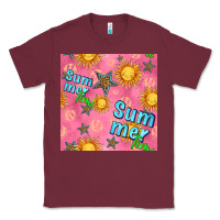 Burgundy summer time of the sun seamless pattern Classic Tee - BundleAndBundleShop