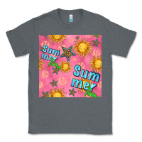 Charcoal Heather summer time of the sun seamless pattern Classic Tee - BundleAndBundleShop
