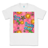 White summer time of the sun seamless pattern Classic Tee - BundleAndBundleShop